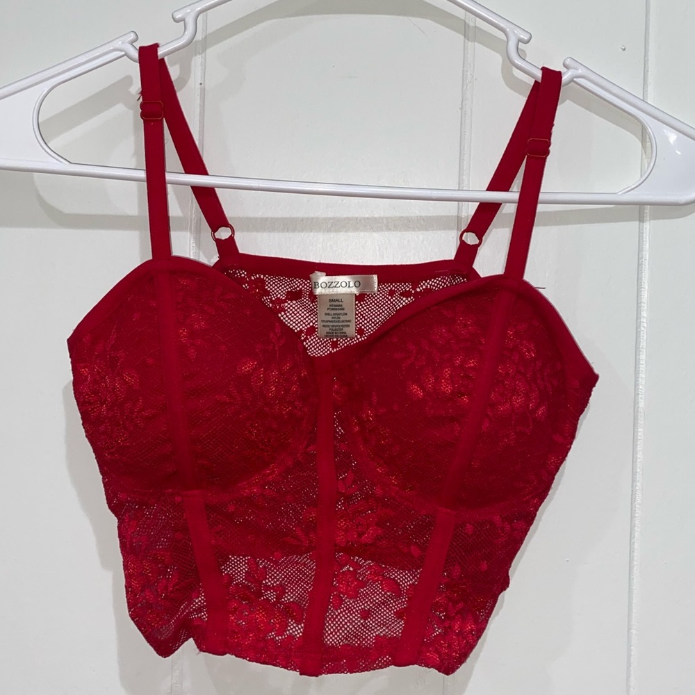 Bozzolo red sexy corset